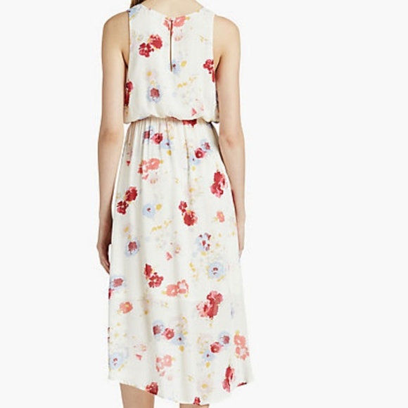 Lucky Brand Floral Drawstring Surplice Midi Dress - Picture 2 of 8